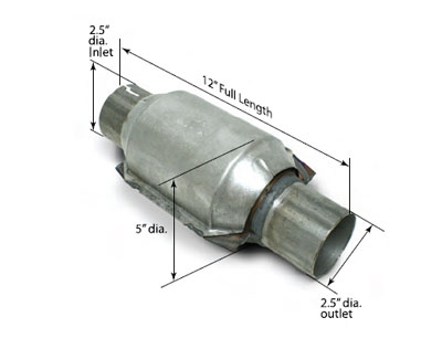 High Flow Catalytic Converter 2 5 Inlet Outlet 400 Cell Per High Flow Catalytic Converter 2 5 Inlet Outlet 400 Cell Per Inch Each